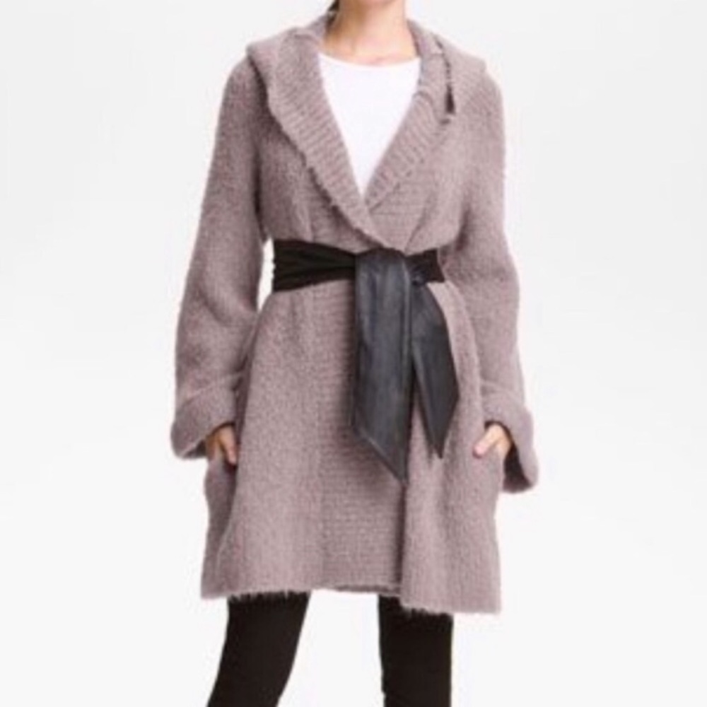 Elizabeth & James Purple Oversized Wrap Sweater